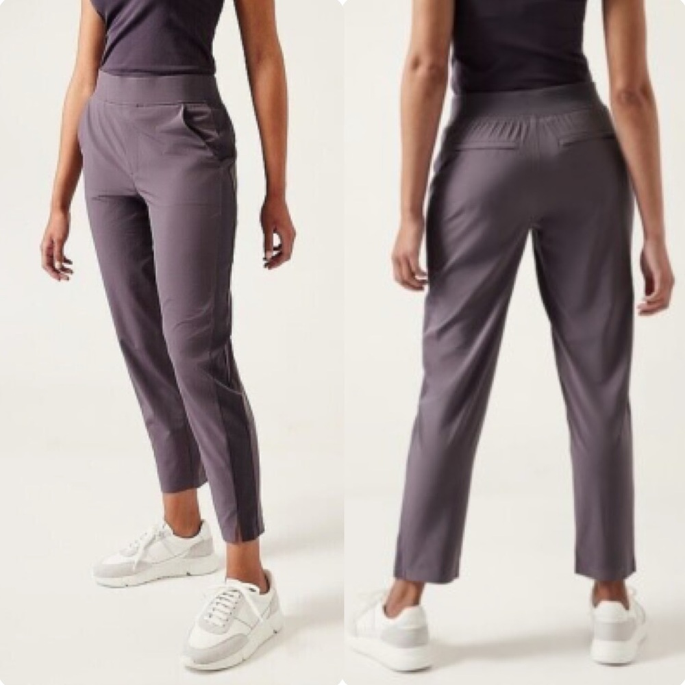 Athleta Slim Cropped Pants in Plum